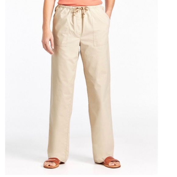 LL Bean 20 Reg. Sun washed Canvas Pants Olive New No Tag - Picture 5 of 12